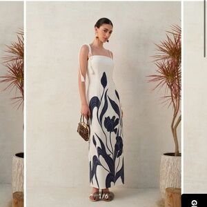 Floral Tie-Back Cami Dress Commense